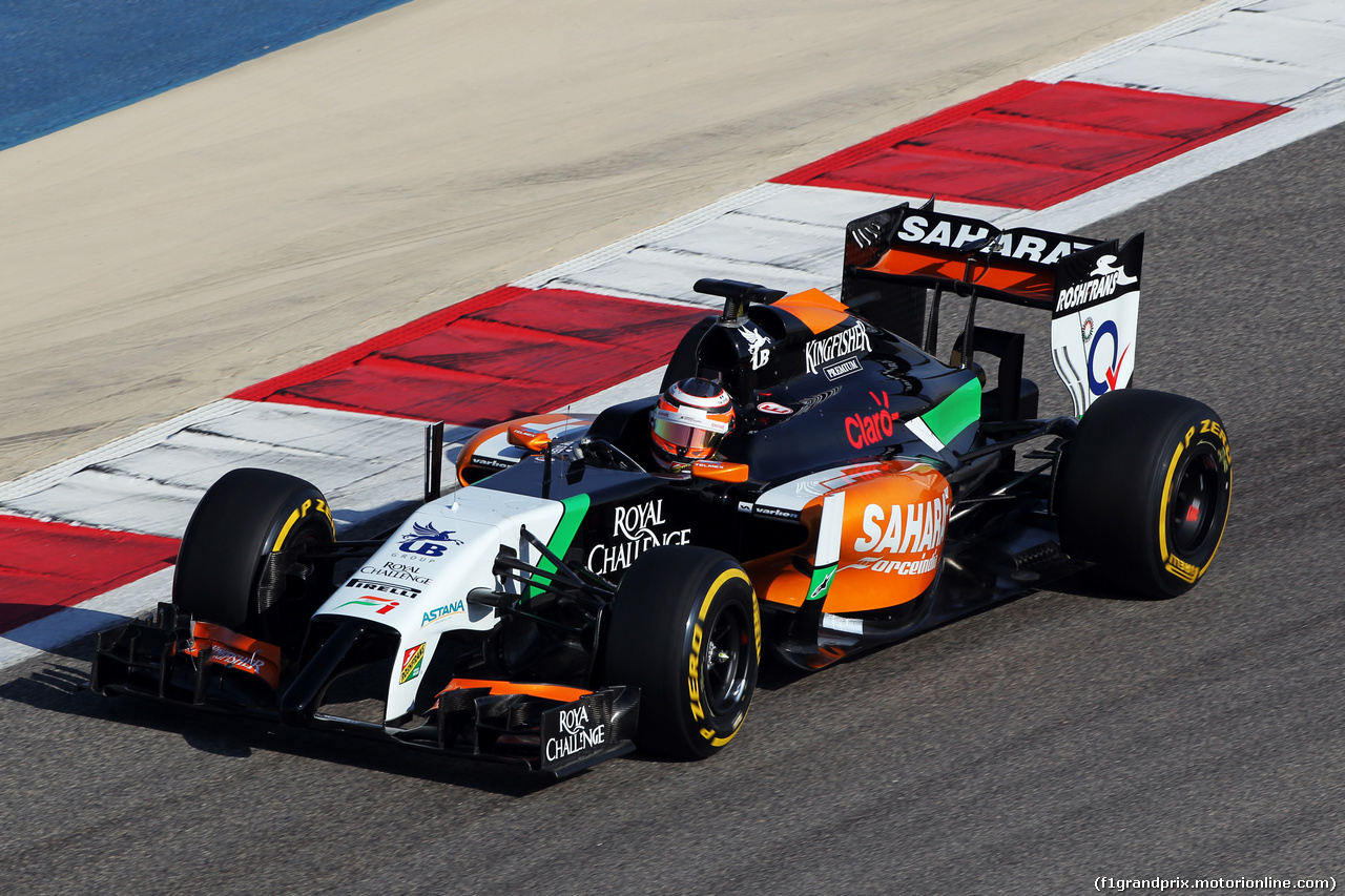 TEST F1 BAHRAIN 19 FEBBRAIO, Nico Hulkenberg (GER) Sahara Force India F1 VJM07.
19.02.2014. Formula One Testing, Bahrain Test One, Day One, Sakhir, Bahrain.