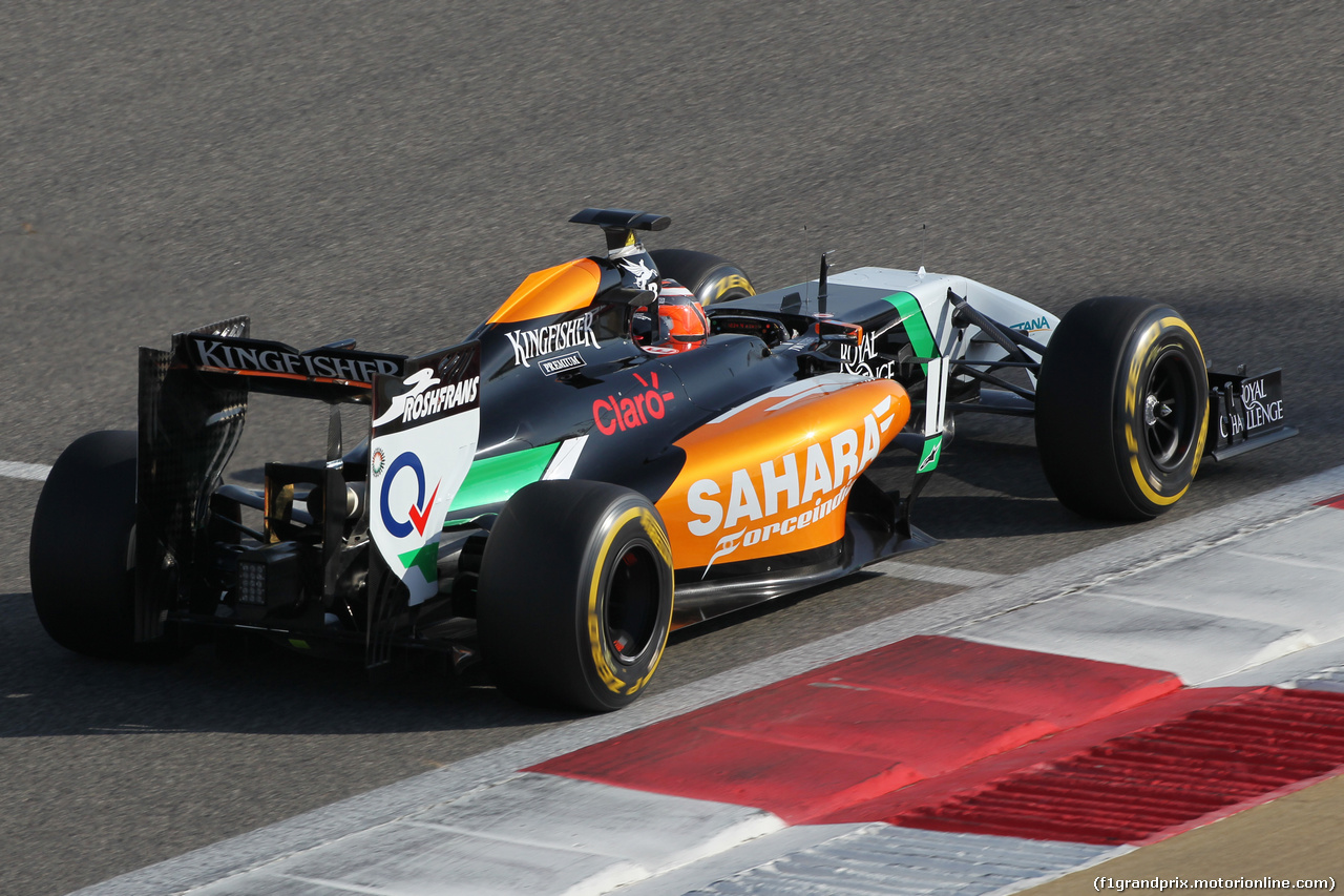 TEST F1 BAHRAIN 19 FEBBRAIO, Nico Hulkenberg (GER) Sahara Force India F1 VJM07.
19.02.2014. Formula One Testing, Bahrain Test One, Day One, Sakhir, Bahrain.