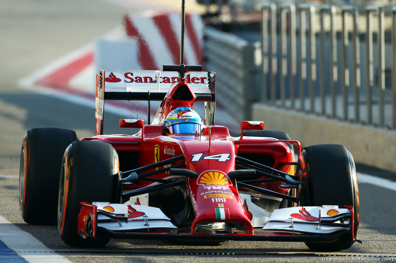 TEST F1 BAHRAIN 19 FEBBRAIO, Fernando Alonso (ESP) Ferrari F14-T.
19.02.2014. Formula One Testing, Bahrain Test One, Day One, Sakhir, Bahrain.