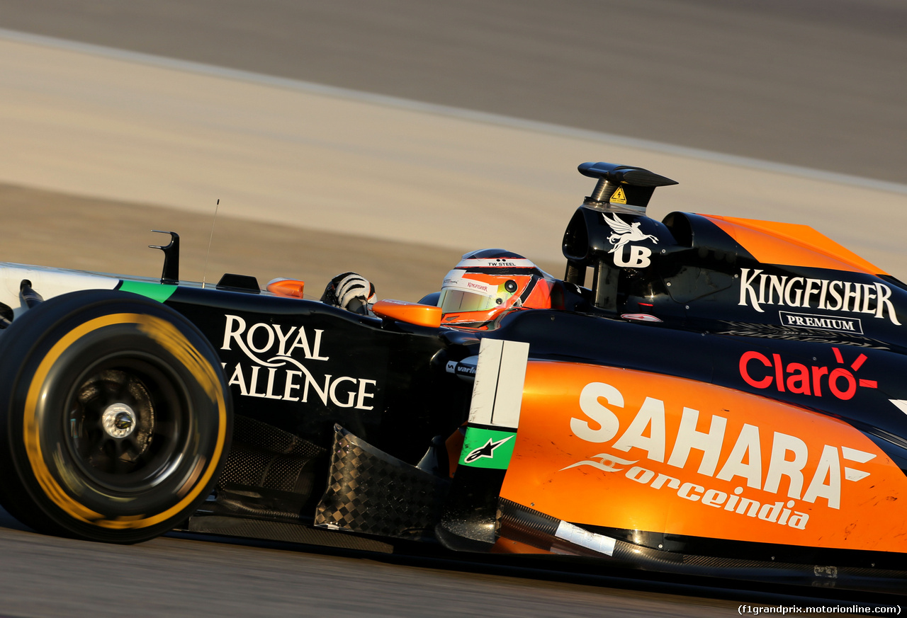 TEST F1 BAHRAIN 19 FEBBRAIO, Nico Hulkenberg (GER), Sahara Force India 
19.02.2014. Formula One Testing, Bahrain Test One, Day One, Sakhir, Bahrain.