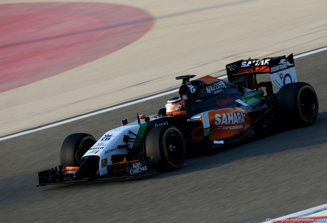 TEST F1 BAHRAIN 19 FEBBRAIO, Nico Hulkenberg (GER), Sahara Force India 
19.02.2014. Formula One Testing, Bahrain Test One, Day One, Sakhir, Bahrain.