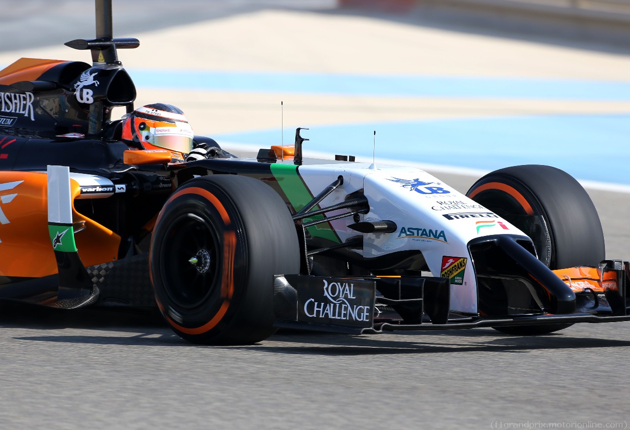 TEST F1 BAHRAIN 19 FEBBRAIO, Nico Hulkenberg (GER), Sahara Force India 
19.02.2014. Formula One Testing, Bahrain Test One, Day One, Sakhir, Bahrain.
