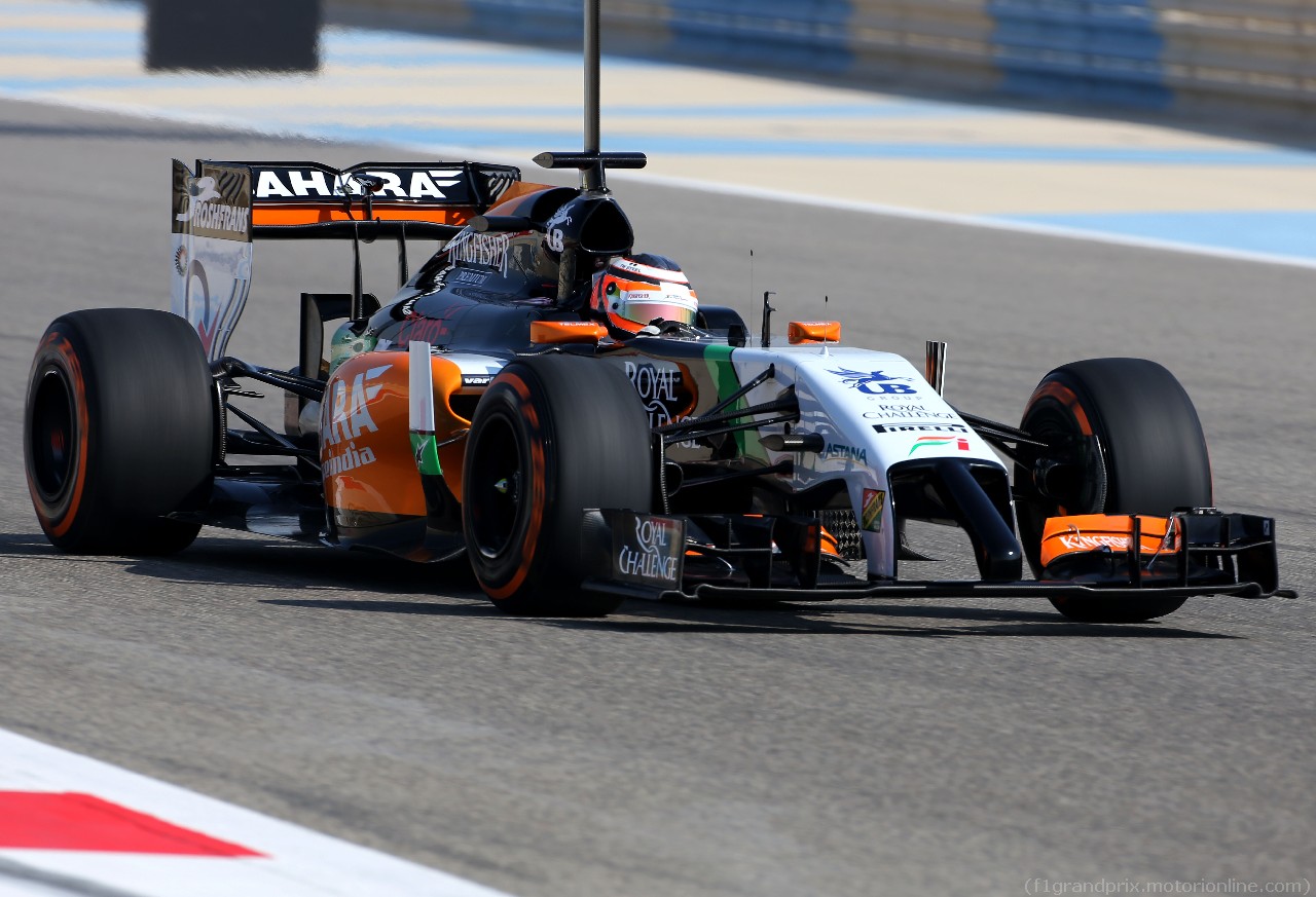 TEST F1 BAHRAIN 19 FEBBRAIO, Nico Hulkenberg (GER), Sahara Force India 
19.02.2014. Formula One Testing, Bahrain Test One, Day One, Sakhir, Bahrain.