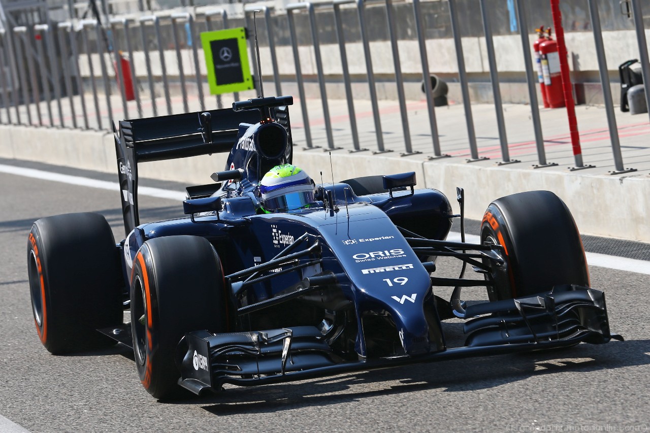 TEST F1 BAHRAIN 19 FEBBRAIO, Felipe Massa (BRA) Williams FW36.
19.02.2014. Formula One Testing, Bahrain Test One, Day One, Sakhir, Bahrain.