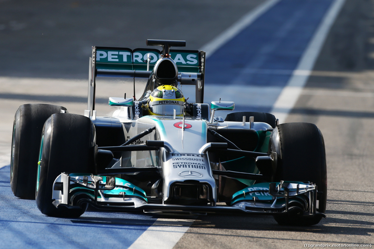 TEST F1 BAHRAIN 20 FEBBRAIO, Nico Rosberg (GER) Mercedes AMG F1 W05.
20.02.2014. Formula One Testing, Bahrain Test One, Day Two, Sakhir, Bahrain.