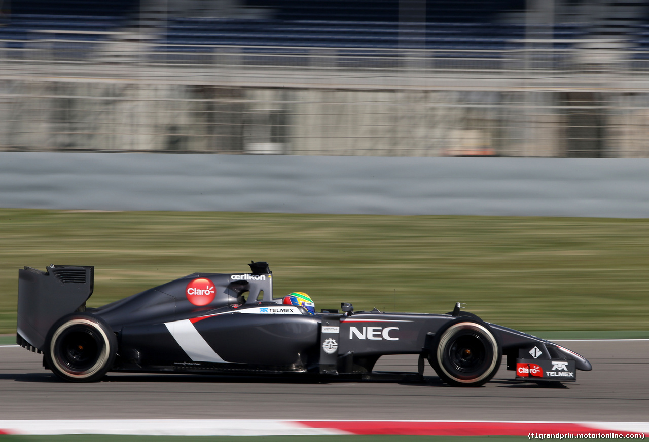 TEST F1 BAHRAIN 20 FEBBRAIO, Esteban Gutierrez (MEX), Sauber F1 Team 
20.02.2014. Formula One Testing, Bahrain Test One, Day Two, Sakhir, Bahrain.