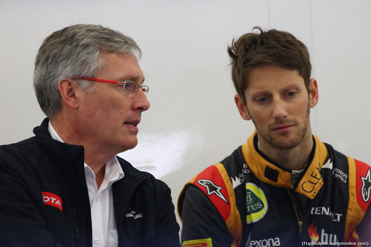 TEST F1 BAHRAIN 20 FEBBRAIO, Romain Grosjean (FRA) Lotus F1 Team.
20.02.2014. Formula One Testing, Bahrain Test One, Day Two, Sakhir, Bahrain.