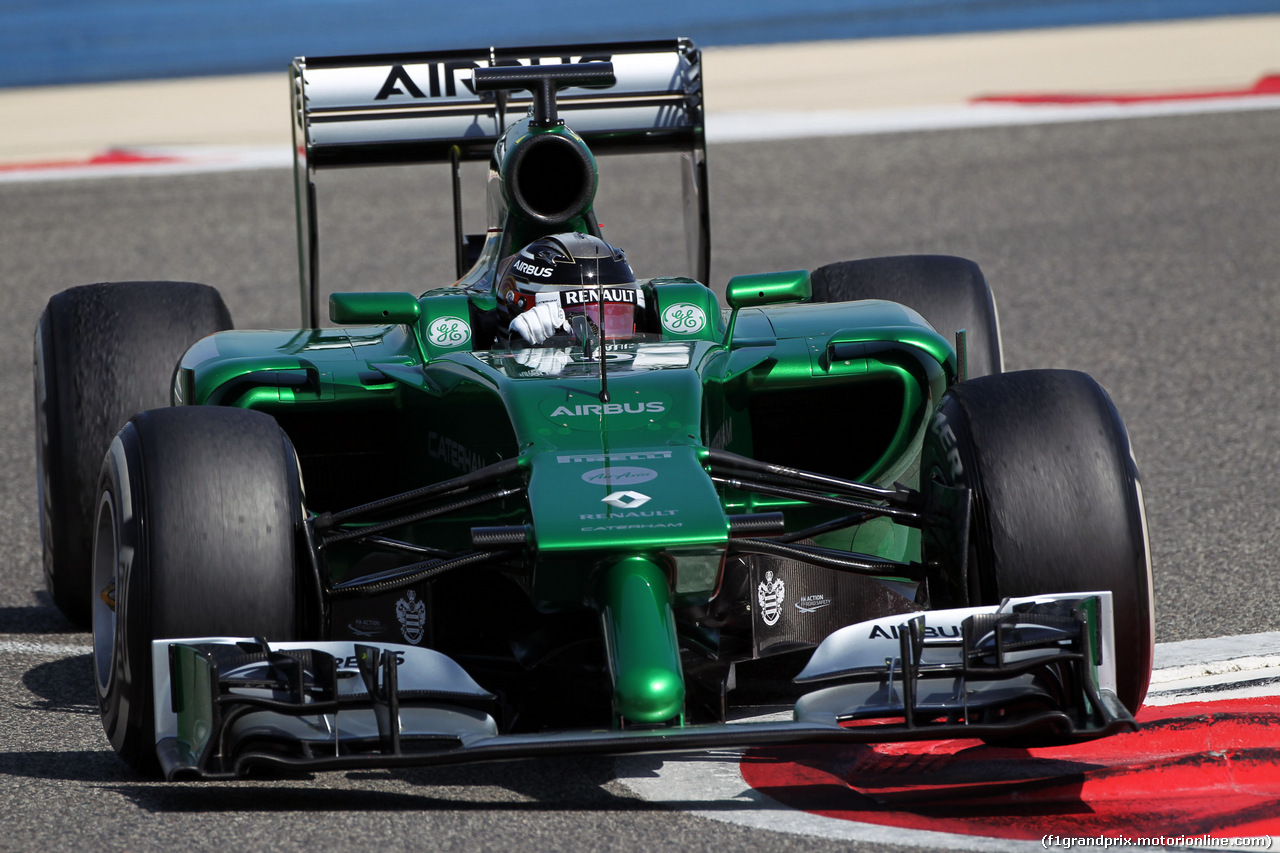 TEST F1 BAHRAIN 20 FEBBRAIO, Kamui Kobayashi (JPN) Caterham CT05.
20.02.2014. Formula One Testing, Bahrain Test One, Day Two, Sakhir, Bahrain.