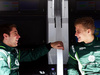 TEST F1 BAHRAIN 20 FEBBRAIO, (L to R): Robin Frijns (NLD) Caterham Test e Reserve Driver with Marcus Ericsson (SWE) Caterham.
20.02.2014. Formula One Testing, Bahrain Test One, Day Two, Sakhir, Bahrain.