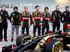 TEST F1 BAHRAIN 20 FEBBRAIO, (L to R): Nicolas Prost (FRA) Lotus F1 Test Driver with Pastor Maldonado (VEN) Lotus F1 Team; Romain Grosjean (FRA) Lotus F1 Team; e Charles Pic (FRA), as the F1 E22 is officially unveiled.
20.02.2014. Formula One Testing, Bahrain Test One, Day Two, Sakhir, Bahrain.