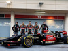 TEST F1 BAHRAIN 20 FEBBRAIO, (L to R): Nicolas Prost (FRA) Lotus F1 Test Driver; Charles Pic (FRA); Romain Grosjean (FRA) Lotus F1 Team e Pastor Maldonado (VEN) Lotus F1 Team as the Lotus F1 E22 is officially unveiled.
20.02.2014. Formula One Testing, Bahrain Test One, Day Two, Sakhir, Bahrain.