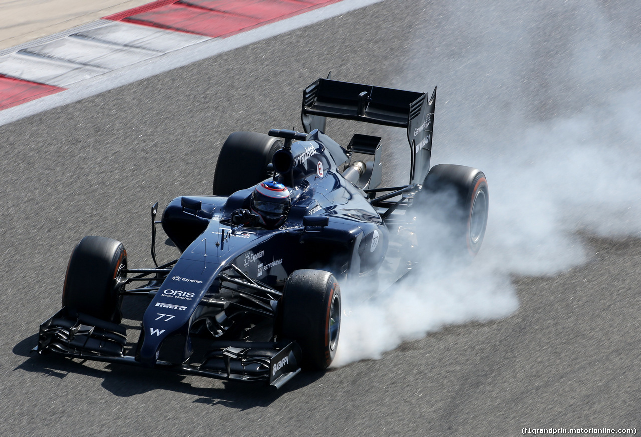 TEST F1 BAHRAIN 21 FEBBRAIO, Valtteri Bottas (FIN), Williams F1 Team 
21.02.2014. Formula One Testing, Bahrain Test One, Day Three, Sakhir, Bahrain.