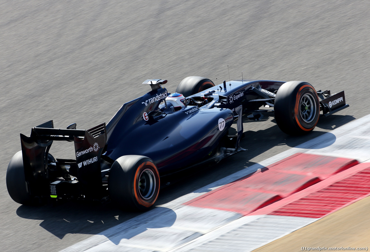 TEST F1 BAHRAIN 21 FEBBRAIO, Valtteri Bottas (FIN), Williams F1 Team 
21.02.2014. Formula One Testing, Bahrain Test One, Day Three, Sakhir, Bahrain.