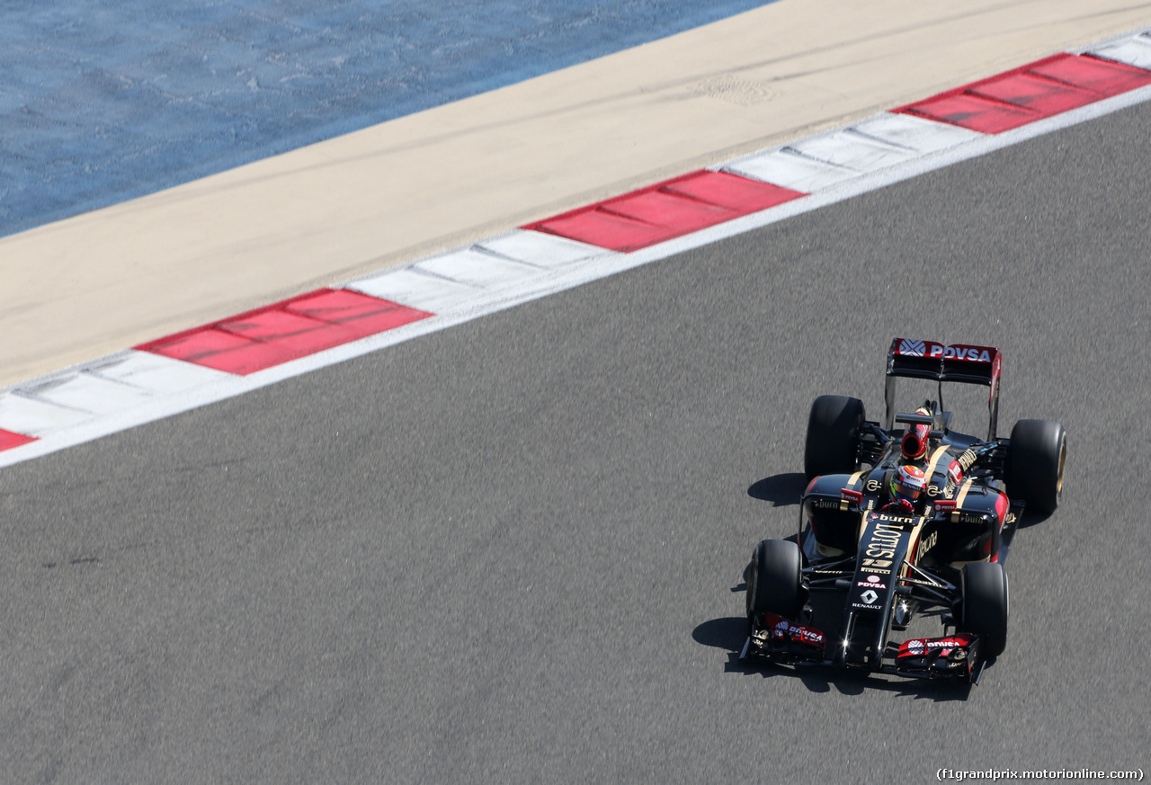 TEST F1 BAHRAIN 21 FEBBRAIO, Pastor Maldonado (VEN), Lotus F1 Team 
21.02.2014. Formula One Testing, Bahrain Test One, Day Three, Sakhir, Bahrain.