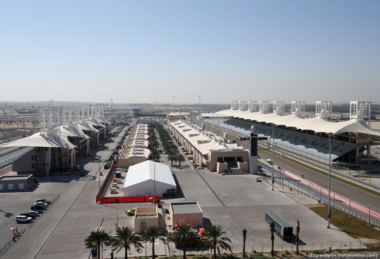 TEST F1 BAHRAIN 21 FEBBRAIO, Track Atmosfera, paddock
21.02.2014. Formula One Testing, Bahrain Test One, Day Three, Sakhir, Bahrain.