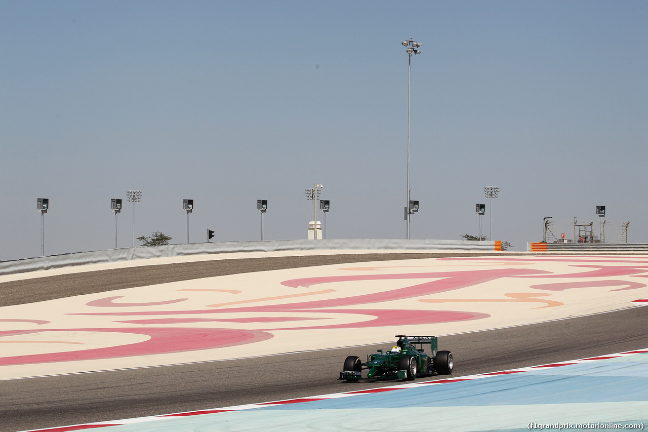 TEST F1 BAHRAIN 21 FEBBRAIO, Marcus Ericsson (SWE) Caterham CT05.
21.02.2014. Formula One Testing, Bahrain Test One, Day Three, Sakhir, Bahrain.