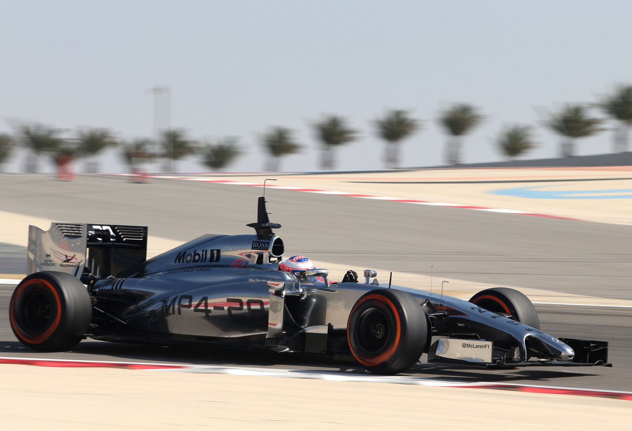 TEST F1 BAHRAIN 22 FEBBRAIO, Jenson Button (GBR), McLaren F1 Team 
22.02.2014. Formula One Testing, Bahrain Test One, Day Four, Sakhir, Bahrain.