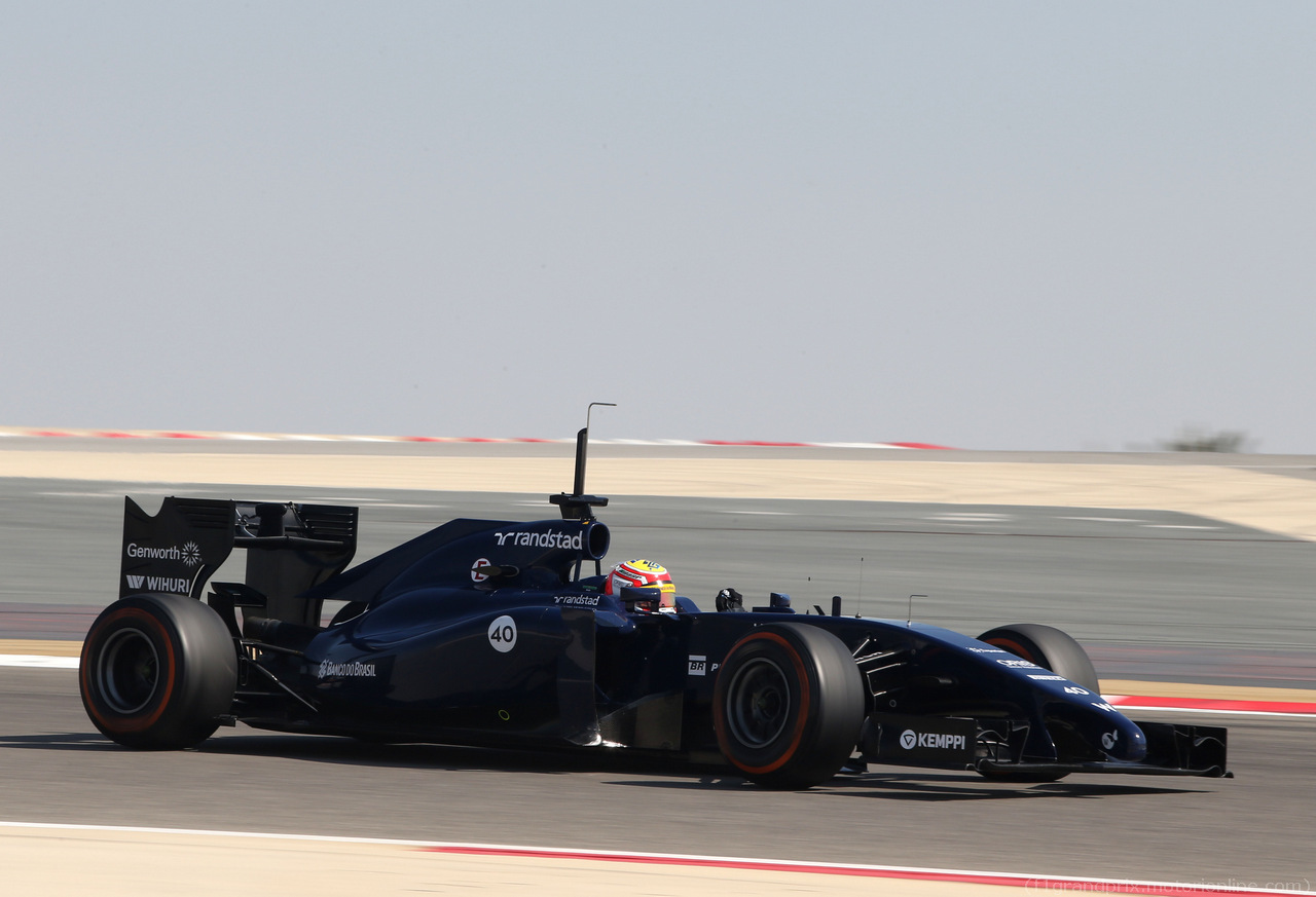 TEST F1 BAHRAIN 22 FEBBRAIO, Felipe Nasr (BRA), third driver, Williams F1 Team 
22.02.2014. Formula One Testing, Bahrain Test One, Day Four, Sakhir, Bahrain.