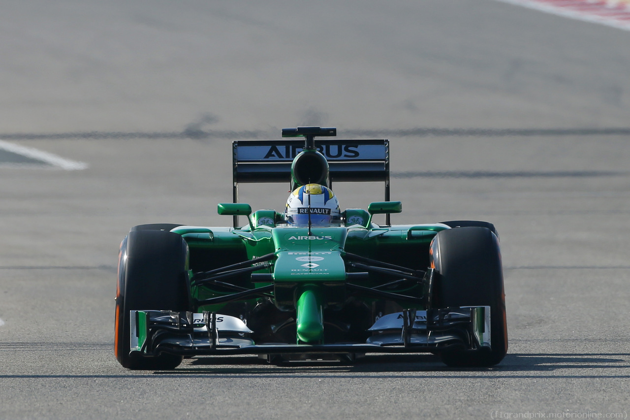 TEST F1 BAHRAIN 22 FEBBRAIO, Marcus Ericsson (SWE) Caterham CT05.
22.02.2014. Formula One Testing, Bahrain Test One, Day Four, Sakhir, Bahrain.