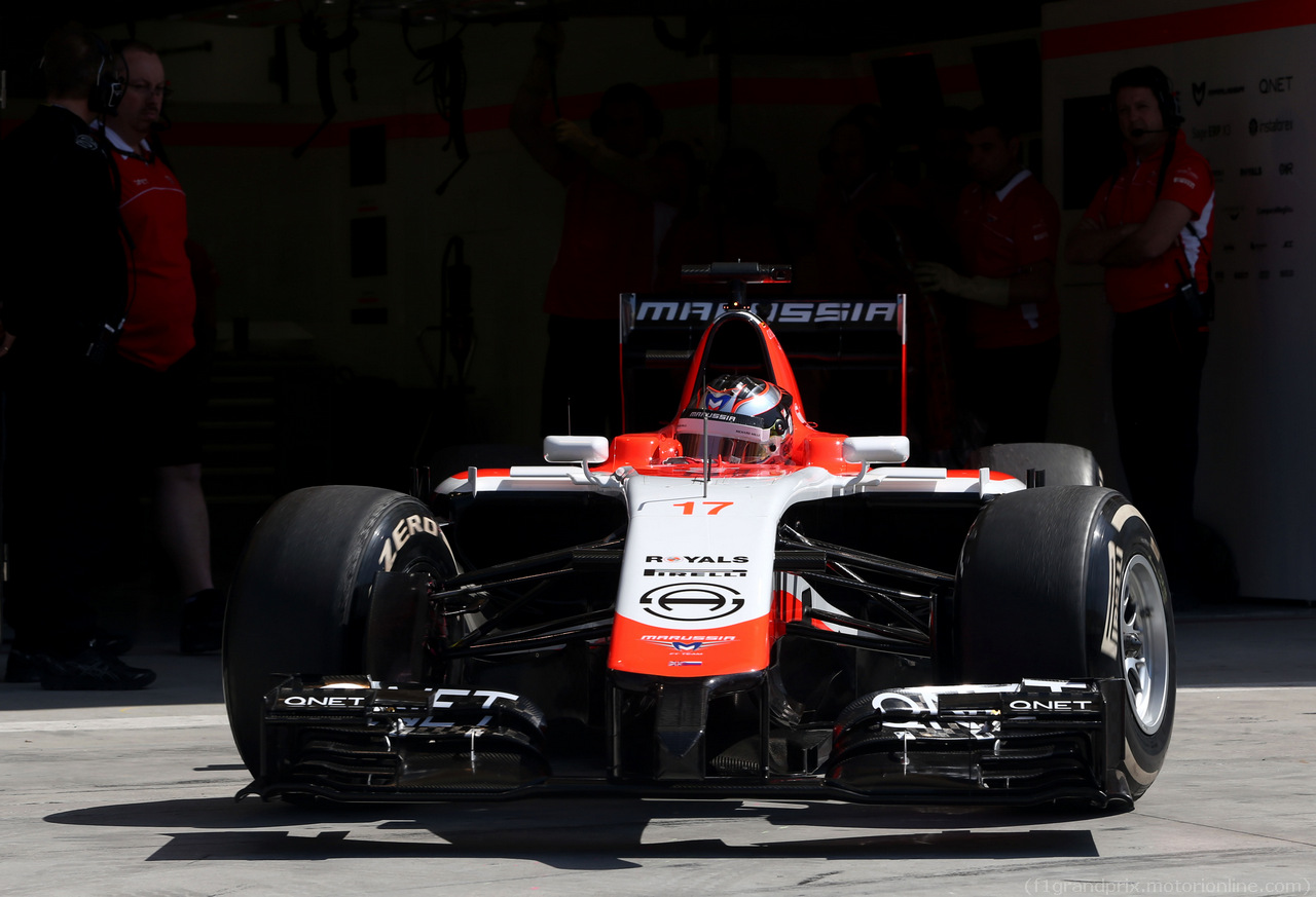 TEST F1 BAHRAIN 22 FEBBRAIO, Jules Bianchi (FRA), Marussia F1 Team  
22.02.2014. Formula One Testing, Bahrain Test One, Day Four, Sakhir, Bahrain.