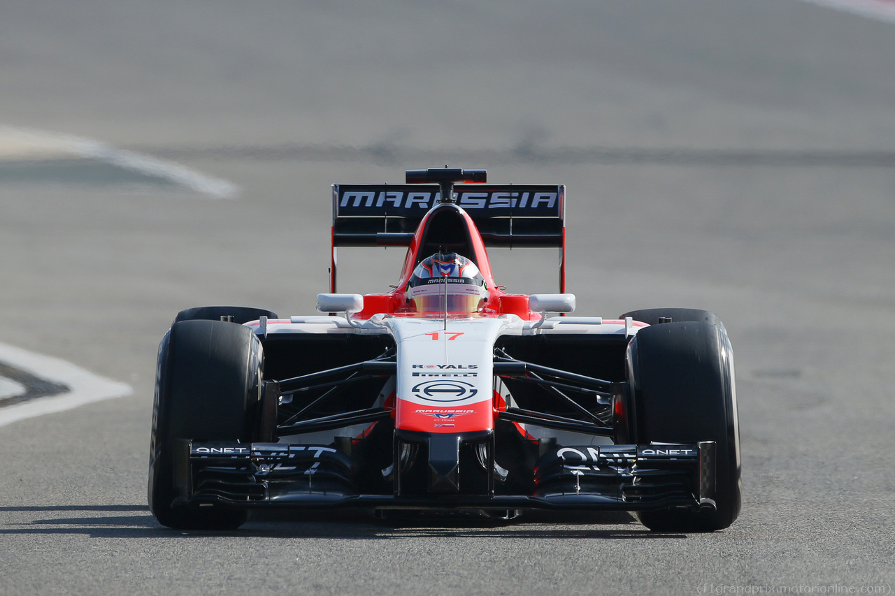 TEST F1 BAHRAIN 22 FEBBRAIO, Jules Bianchi (FRA) Marussia F1 Team MR03.
22.02.2014. Formula One Testing, Bahrain Test One, Day Four, Sakhir, Bahrain.