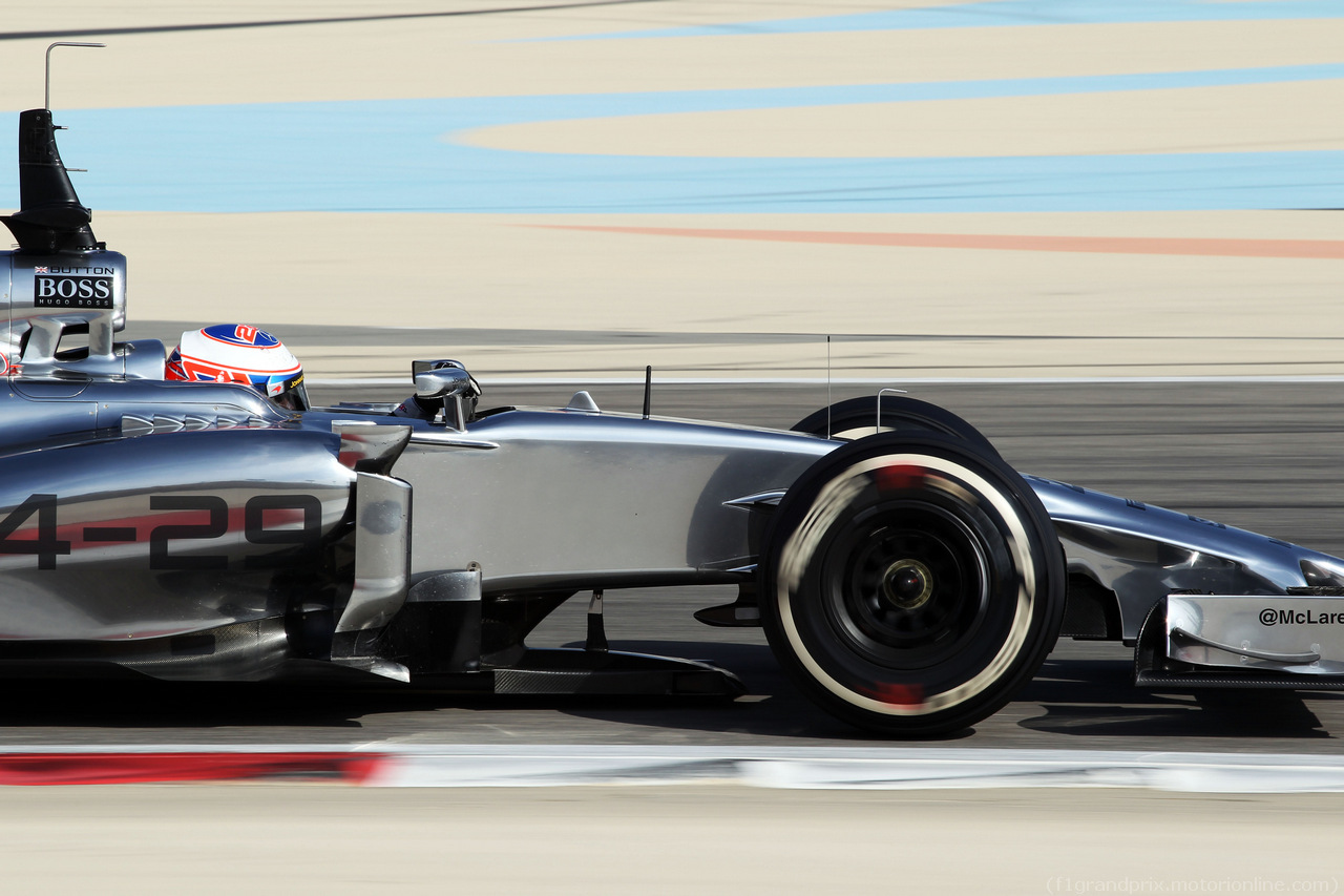 TEST F1 BAHRAIN 22 FEBBRAIO, Jenson Button (GBR) McLaren MP4-29.
22.02.2014. Formula One Testing, Bahrain Test One, Day Four, Sakhir, Bahrain.