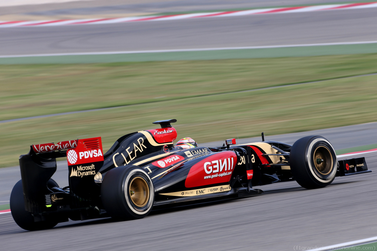 TEST F1 BAHRAIN 22 FEBBRAIO, Pastor Maldonado (VEN), Lotus F1 Team 
22.02.2014. Formula One Testing, Bahrain Test One, Day Four, Sakhir, Bahrain.