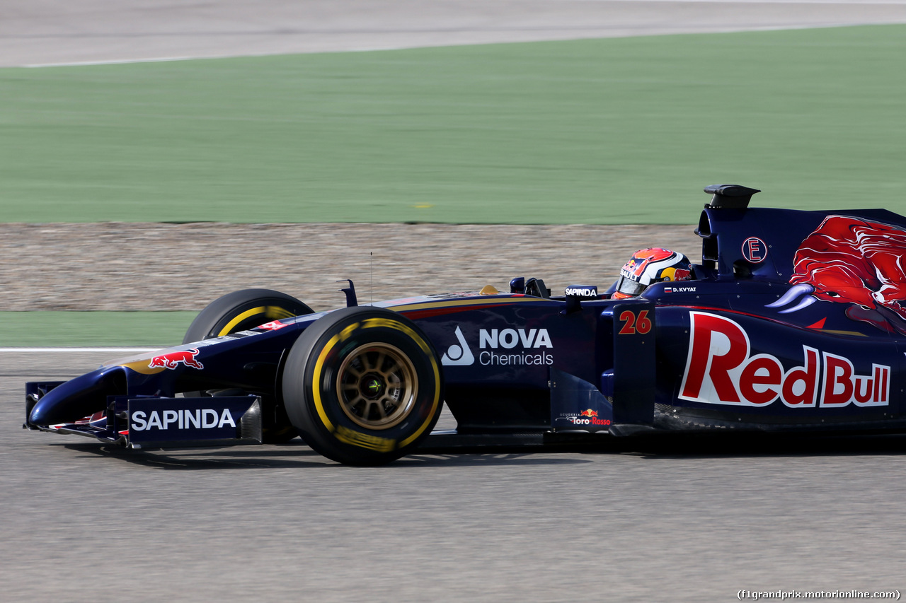 TEST F1 BAHRAIN 27 FEBBRAIO, Daniil Kvyat (RUS), Scuderia Toro Rosso 
27.02.2014. Formula One Testing, Bahrain Test Two, Day One, Sakhir, Bahrain.