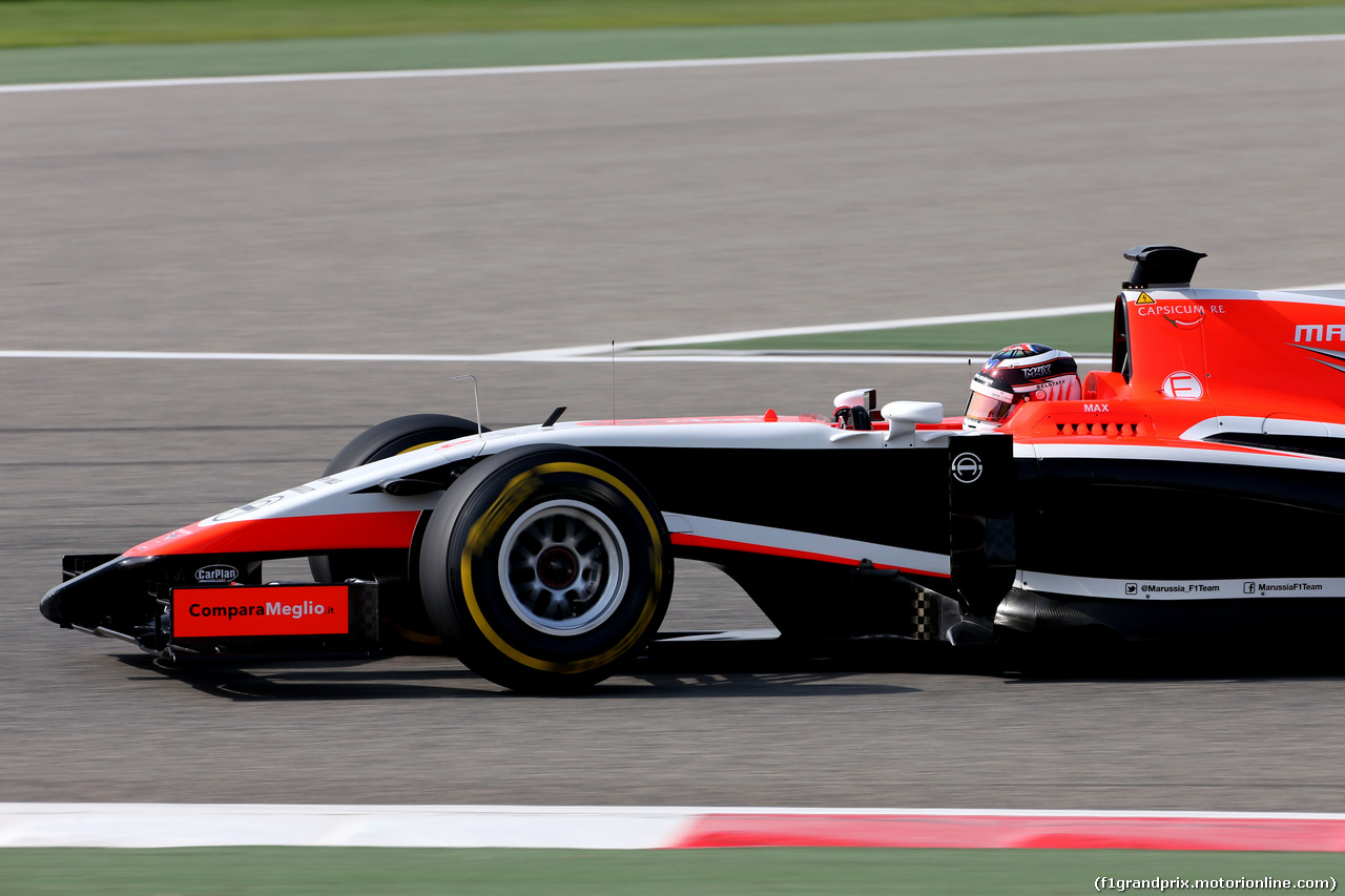 TEST F1 BAHRAIN 27 FEBBRAIO, Max Chilton (GBR), Marussia F1 Team 
27.02.2014. Formula One Testing, Bahrain Test Two, Day One, Sakhir, Bahrain.