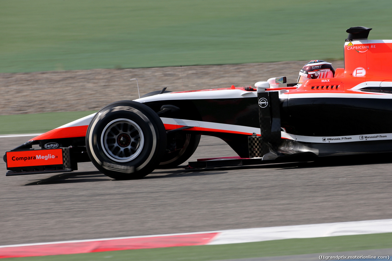 TEST F1 BAHRAIN 27 FEBBRAIO, Max Chilton (GBR), Marussia F1 Team 
27.02.2014. Formula One Testing, Bahrain Test Two, Day One, Sakhir, Bahrain.