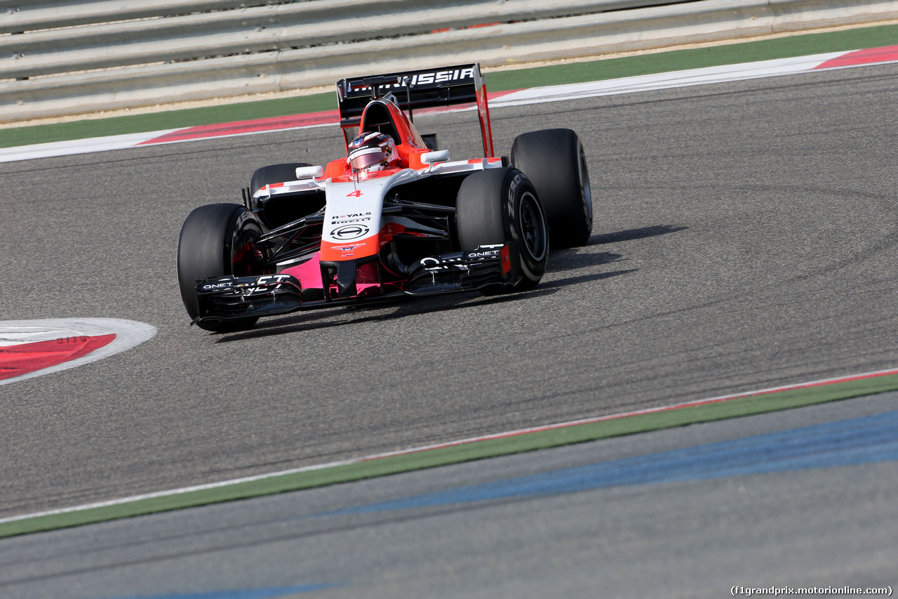 TEST F1 BAHRAIN 27 FEBBRAIO, Max Chilton (GBR), Marussia F1 Team 
27.02.2014. Formula One Testing, Bahrain Test Two, Day One, Sakhir, Bahrain.