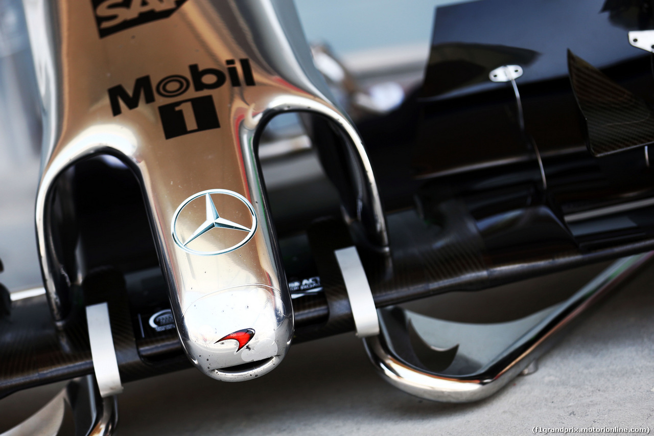 TEST F1 BAHRAIN 27 FEBBRAIO, McLaren MP4-29 front wing.
27.02.2014. Formula One Testing, Bahrain Test Two, Day One, Sakhir, Bahrain.