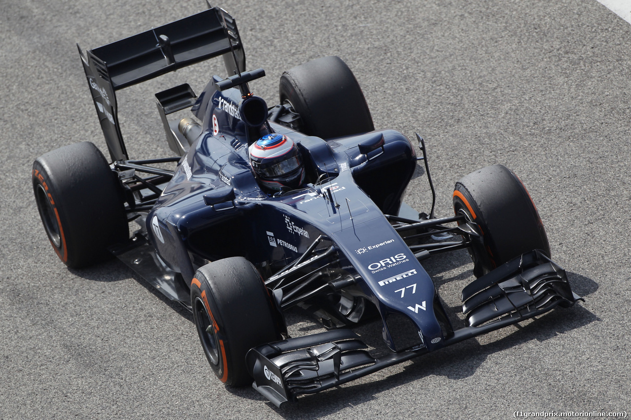 TEST F1 BAHRAIN 27 FEBBRAIO, Valtteri Bottas (FIN) Williams FW36.
27.02.2014. Formula One Testing, Bahrain Test Two, Day One, Sakhir, Bahrain.