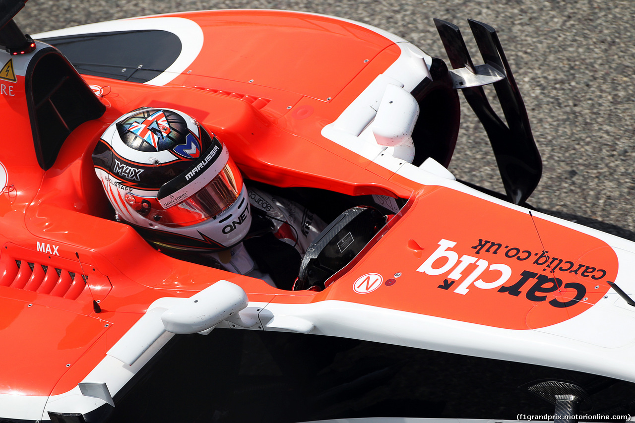 TEST F1 BAHRAIN 27 FEBBRAIO, Max Chilton (GBR) Marussia F1 Team MR03.
27.02.2014. Formula One Testing, Bahrain Test Two, Day One, Sakhir, Bahrain.