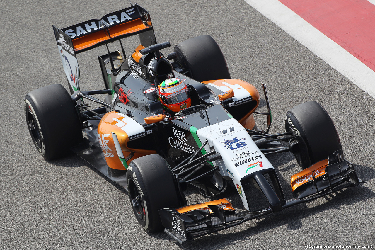 TEST F1 BAHRAIN 27 FEBBRAIO, Sergio Perez (MEX) Sahara Force India F1 VJM07.
27.02.2014. Formula One Testing, Bahrain Test Two, Day One, Sakhir, Bahrain.