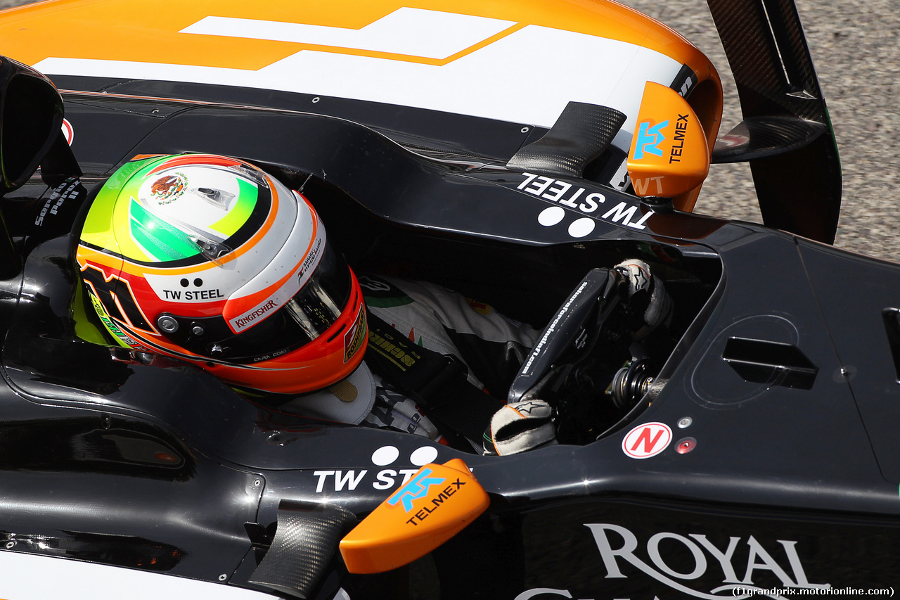 TEST F1 BAHRAIN 27 FEBBRAIO, Sergio Perez (MEX) Sahara Force India F1 VJM07.
27.02.2014. Formula One Testing, Bahrain Test Two, Day One, Sakhir, Bahrain.