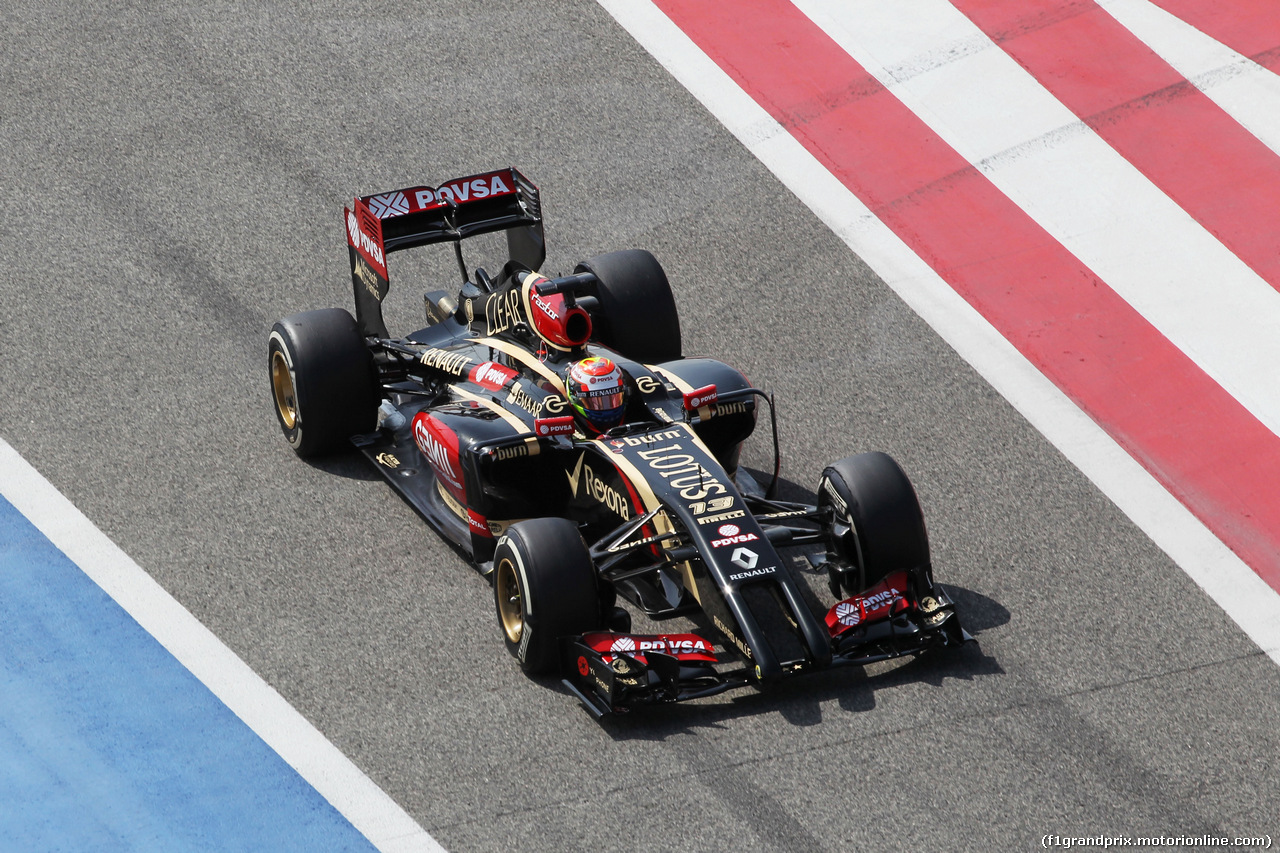 TEST F1 BAHRAIN 27 FEBBRAIO, Pastor Maldonado (VEN) Lotus F1 E21.
27.02.2014. Formula One Testing, Bahrain Test Two, Day One, Sakhir, Bahrain.