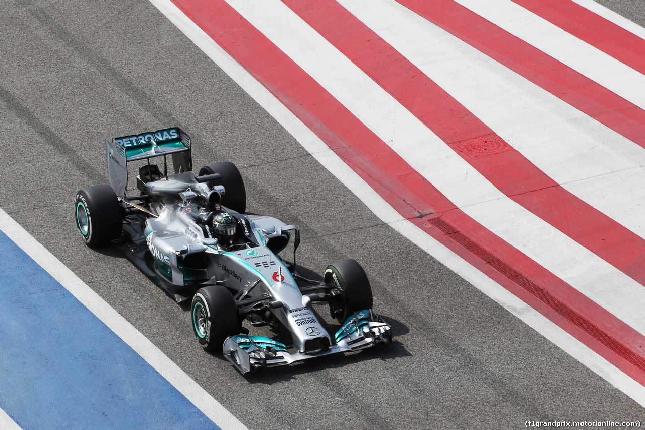 TEST F1 BAHRAIN 27 FEBBRAIO, Nico Rosberg (GER) Mercedes AMG F1 W05.
27.02.2014. Formula One Testing, Bahrain Test Two, Day One, Sakhir, Bahrain.