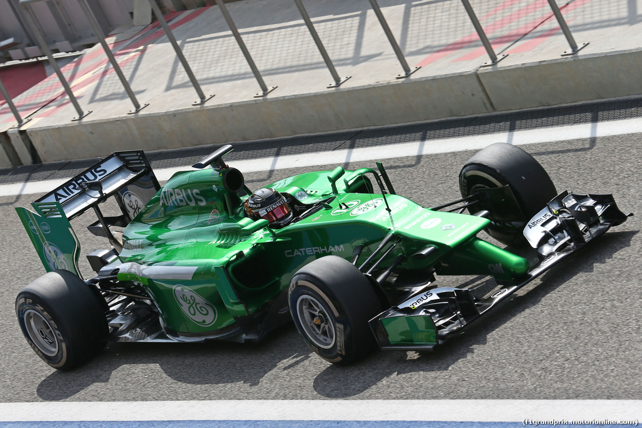 TEST F1 BAHRAIN 27 FEBBRAIO, Kamui Kobayashi (JPN) Caterham CT05.
27.02.2014. Formula One Testing, Bahrain Test Two, Day One, Sakhir, Bahrain.