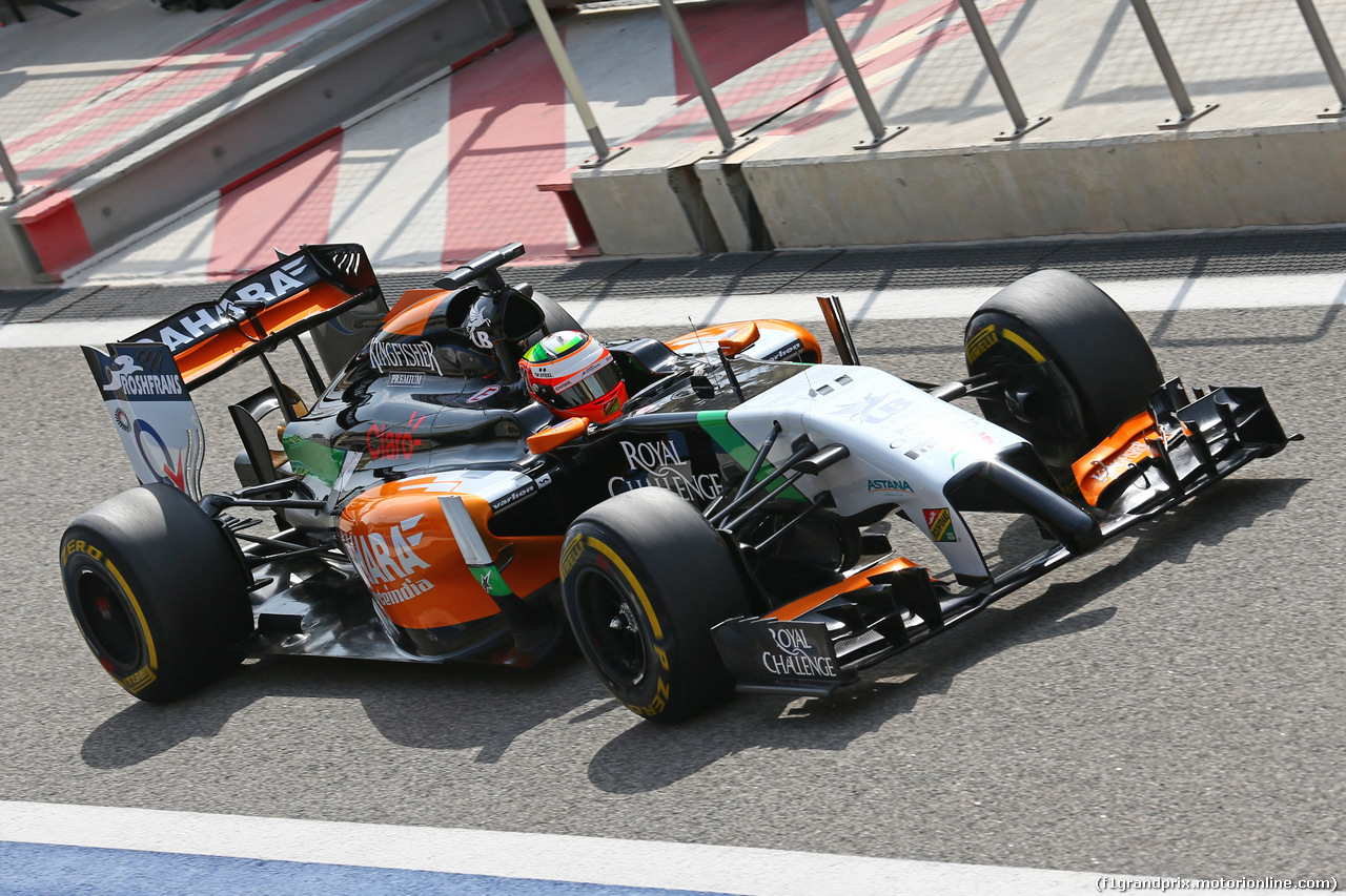 TEST F1 BAHRAIN 27 FEBBRAIO, Sergio Perez (MEX) Sahara Force India F1 VJM07.
27.02.2014. Formula One Testing, Bahrain Test Two, Day One, Sakhir, Bahrain.