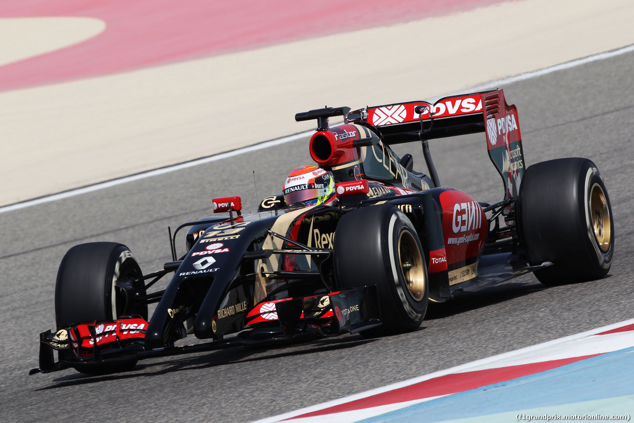 TEST F1 BAHRAIN 27 FEBBRAIO, Pastor Maldonado (VEN) Lotus F1 E21.
27.02.2014. Formula One Testing, Bahrain Test Two, Day One, Sakhir, Bahrain.