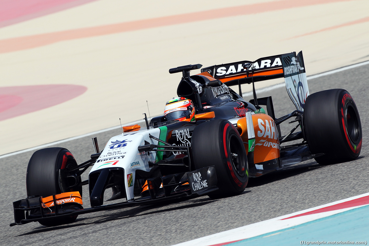 TEST F1 BAHRAIN 27 FEBBRAIO, Sergio Perez (MEX) Sahara Force India F1 VJM07.
27.02.2014. Formula One Testing, Bahrain Test Two, Day One, Sakhir, Bahrain.