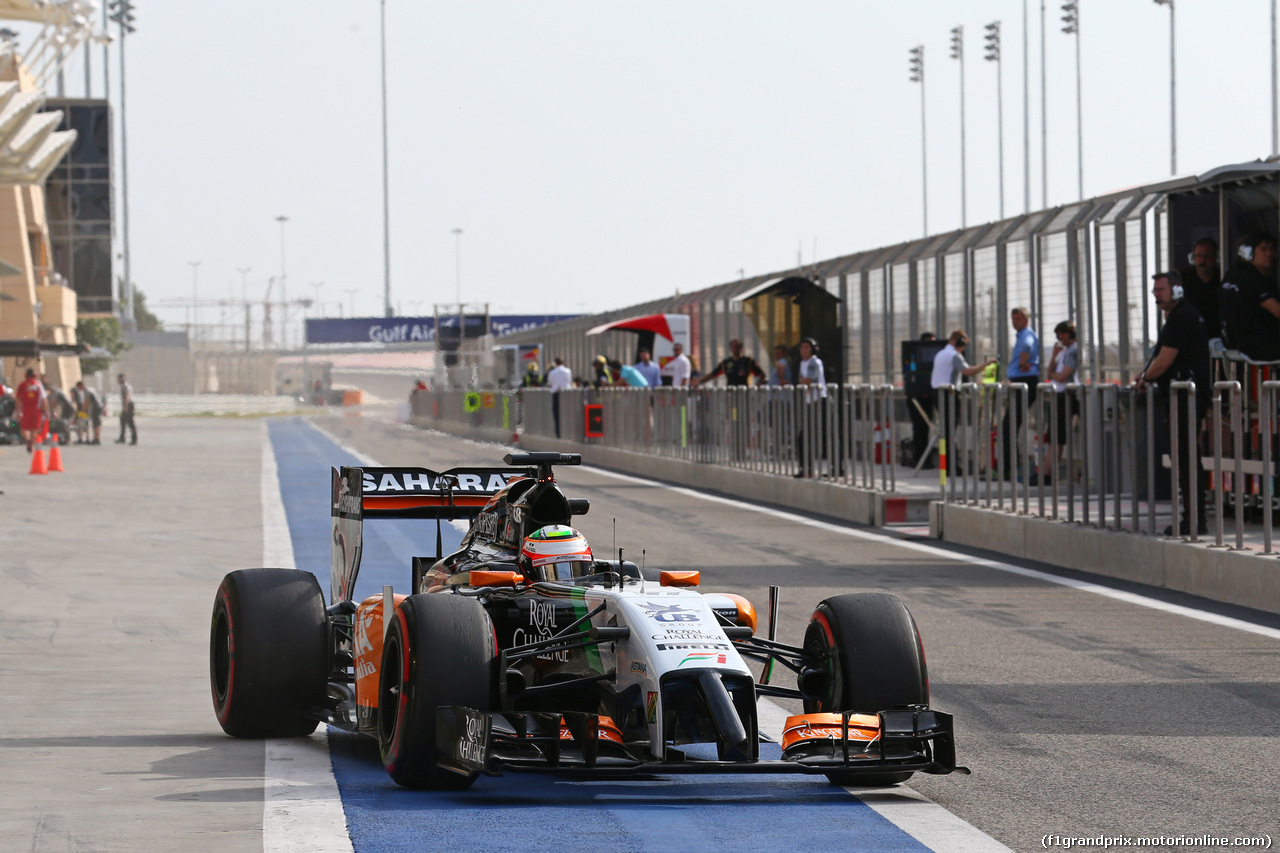 TEST F1 BAHRAIN 27 FEBBRAIO, Sergio Perez (MEX) Sahara Force India F1 VJM07.
27.02.2014. Formula One Testing, Bahrain Test Two, Day One, Sakhir, Bahrain.