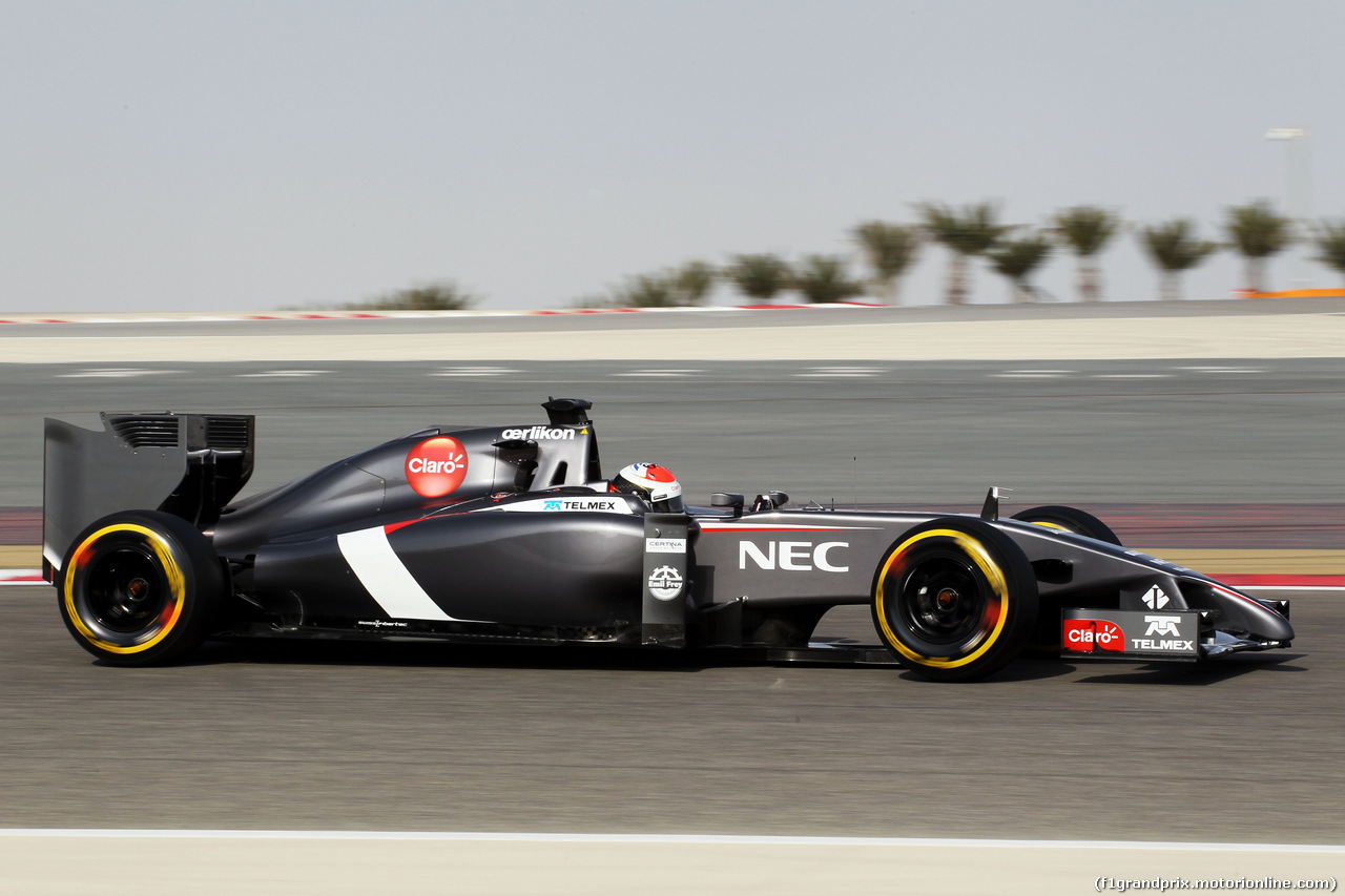 TEST F1 BAHRAIN 27 FEBBRAIO, Adrian Sutil (GER) Sauber C33.
27.02.2014. Formula One Testing, Bahrain Test Two, Day One, Sakhir, Bahrain.