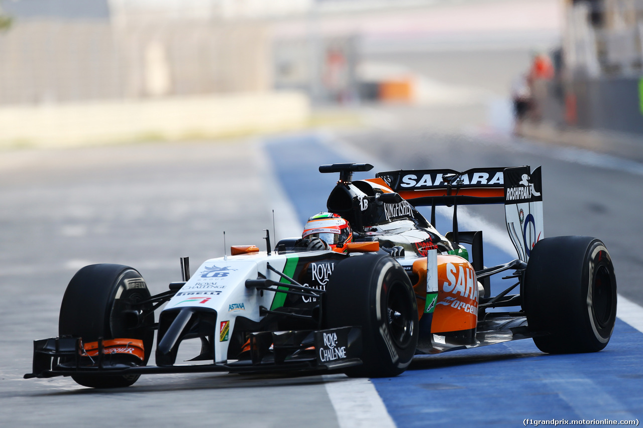 TEST F1 BAHRAIN 27 FEBBRAIO, Sergio Perez (MEX) Sahara Force India F1 VJM07.
27.02.2014. Formula One Testing, Bahrain Test Two, Day One, Sakhir, Bahrain.