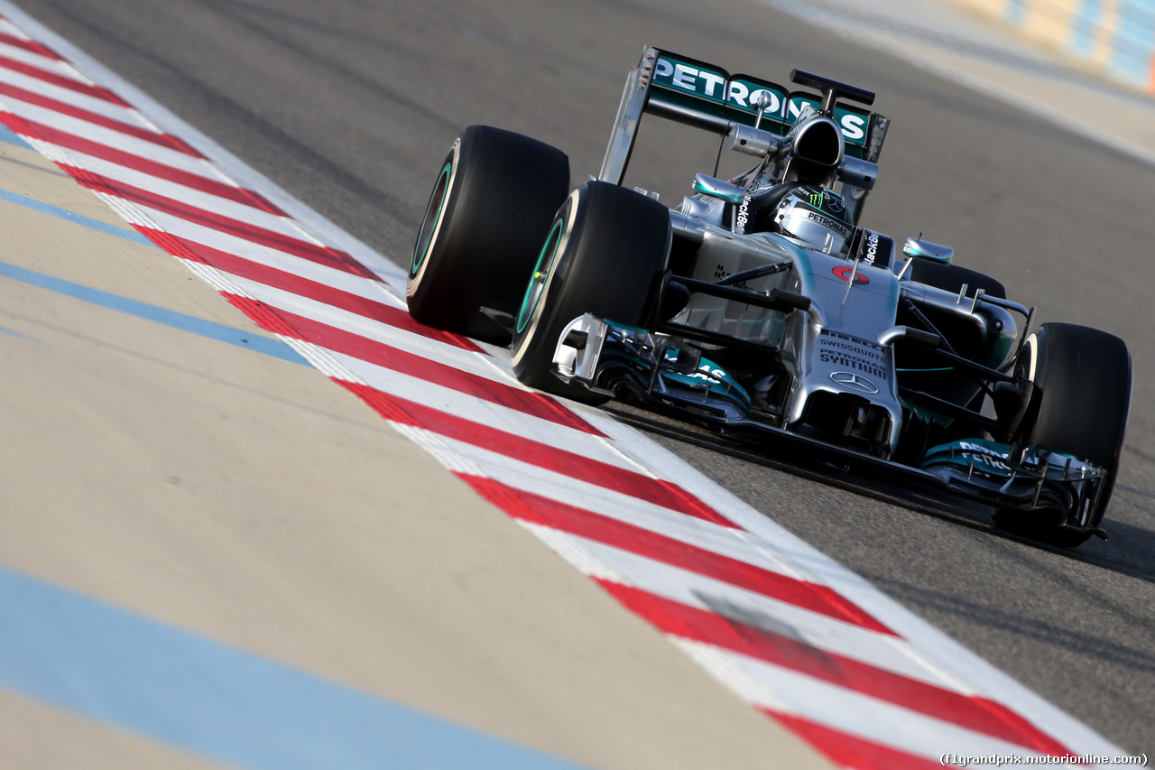 TEST F1 BAHRAIN 27 FEBBRAIO, Nico Rosberg (GER), Mercedes AMG F1 Team 
27.02.2014. Formula One Testing, Bahrain Test Two, Day One, Sakhir, Bahrain.