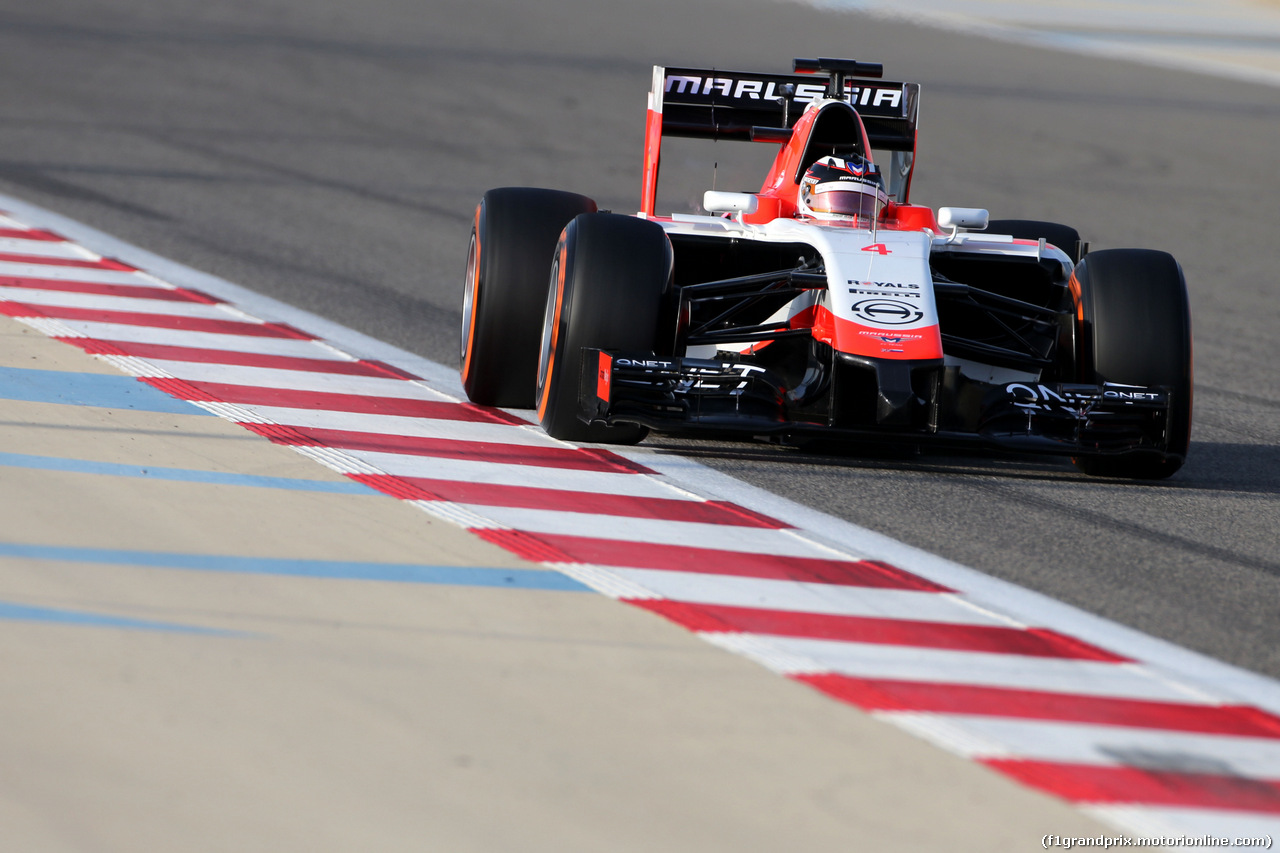 TEST F1 BAHRAIN 27 FEBBRAIO, Max Chilton (GBR), Marussia F1 Team 
27.02.2014. Formula One Testing, Bahrain Test Two, Day One, Sakhir, Bahrain.