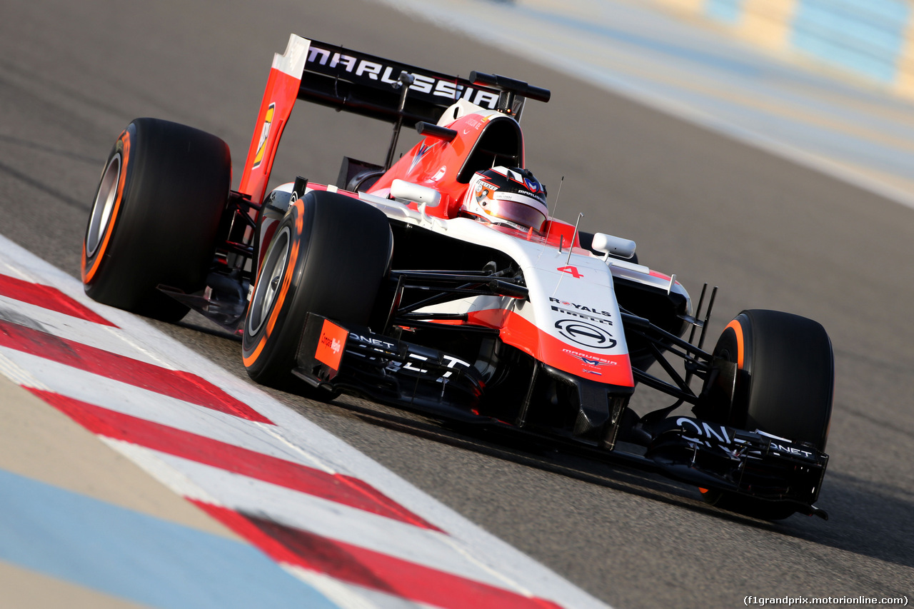 TEST F1 BAHRAIN 27 FEBBRAIO, Max Chilton (GBR), Marussia F1 Team 
27.02.2014. Formula One Testing, Bahrain Test Two, Day One, Sakhir, Bahrain.