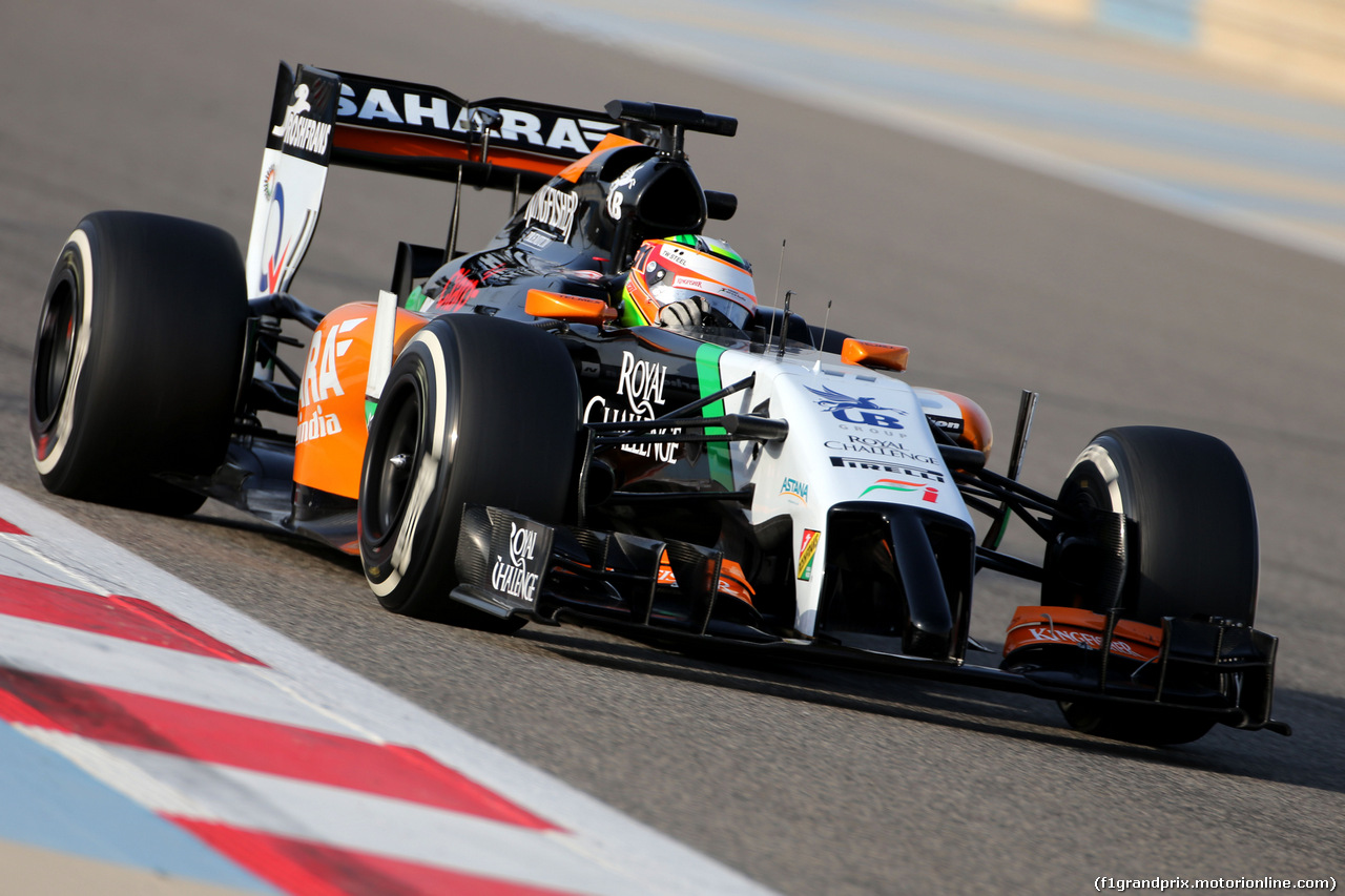 TEST F1 BAHRAIN 27 FEBBRAIO, Sergio Perez (MEX), Sahara Force India 
27.02.2014. Formula One Testing, Bahrain Test Two, Day One, Sakhir, Bahrain.