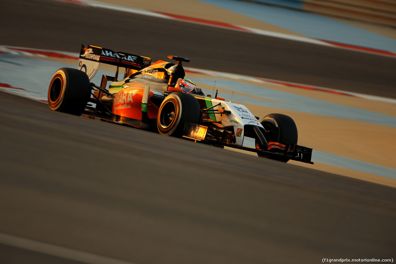 TEST F1 BAHRAIN 27 FEBBRAIO, Sergio Perez (MEX), Sahara Force India 
27.02.2014. Formula One Testing, Bahrain Test Two, Day One, Sakhir, Bahrain.